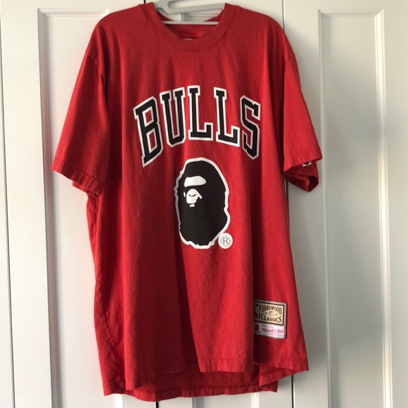 bape mitchell and ness bulls